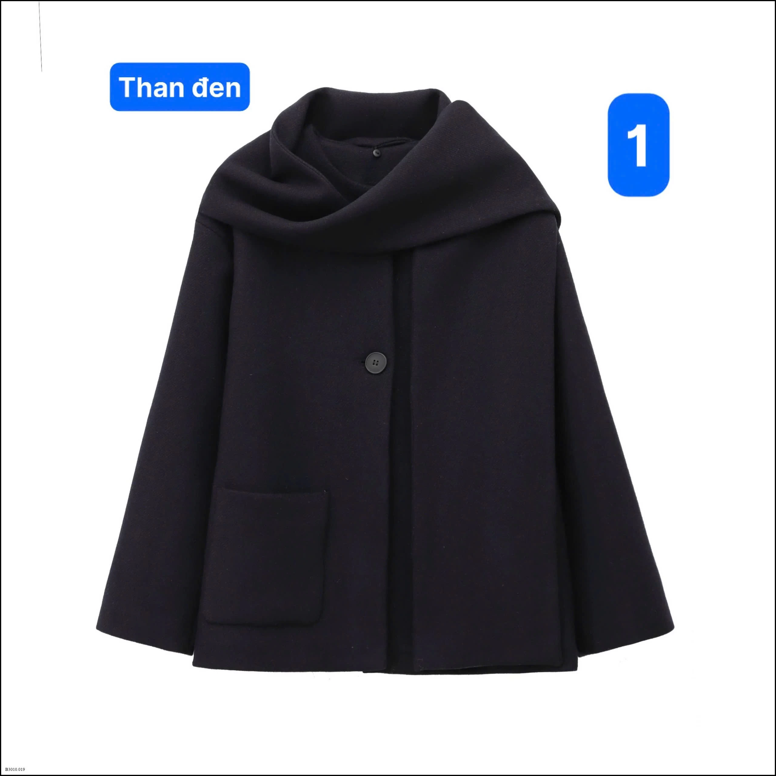 ÁO KHOÁC DẠ KÈM KHĂN   Giá sỉ 255k