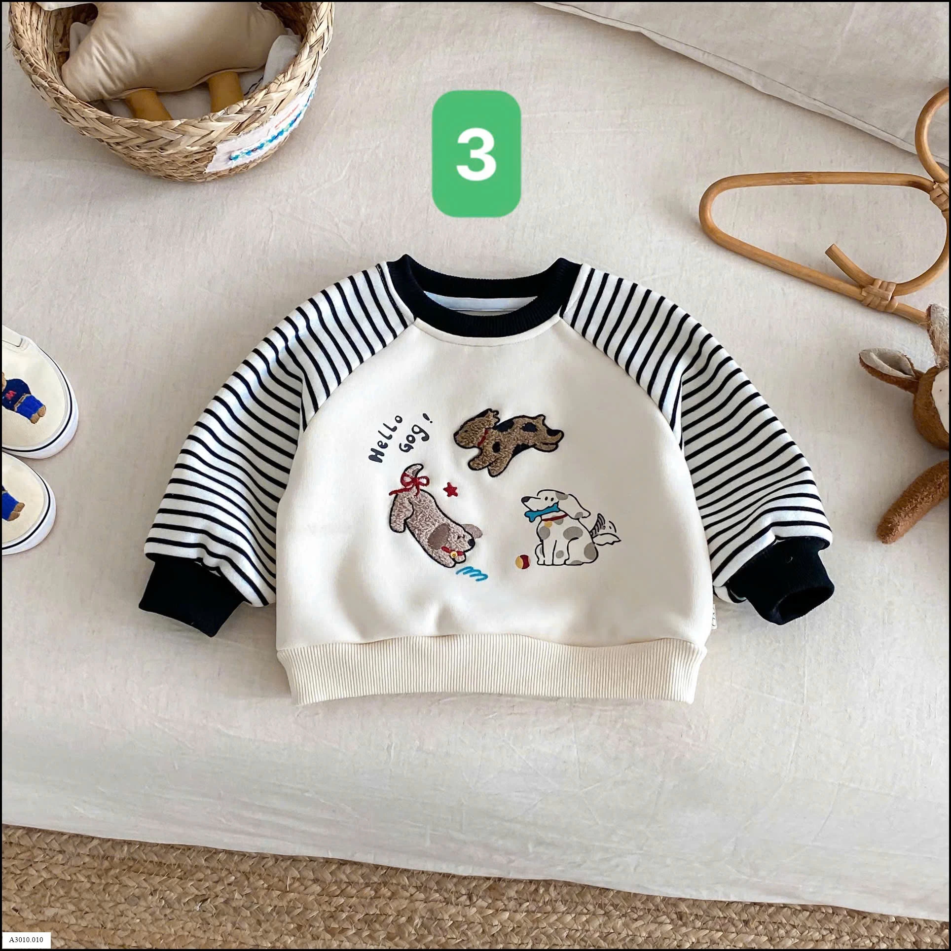 ÁO NỈ LÓT LÔNG HOẠT HÌNH CHO BÉ   Giá sỉ số 1,4: 125k  số 2,3: 136k