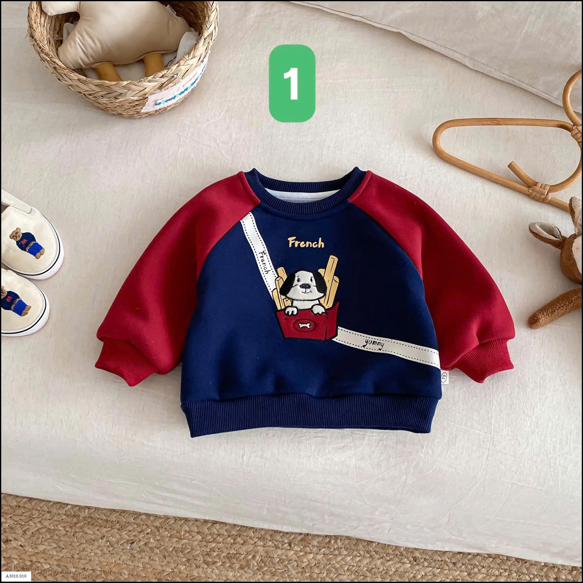 ÁO NỈ LÓT LÔNG HOẠT HÌNH CHO BÉ   Giá sỉ số 1,4: 125k  số 2,3: 136k