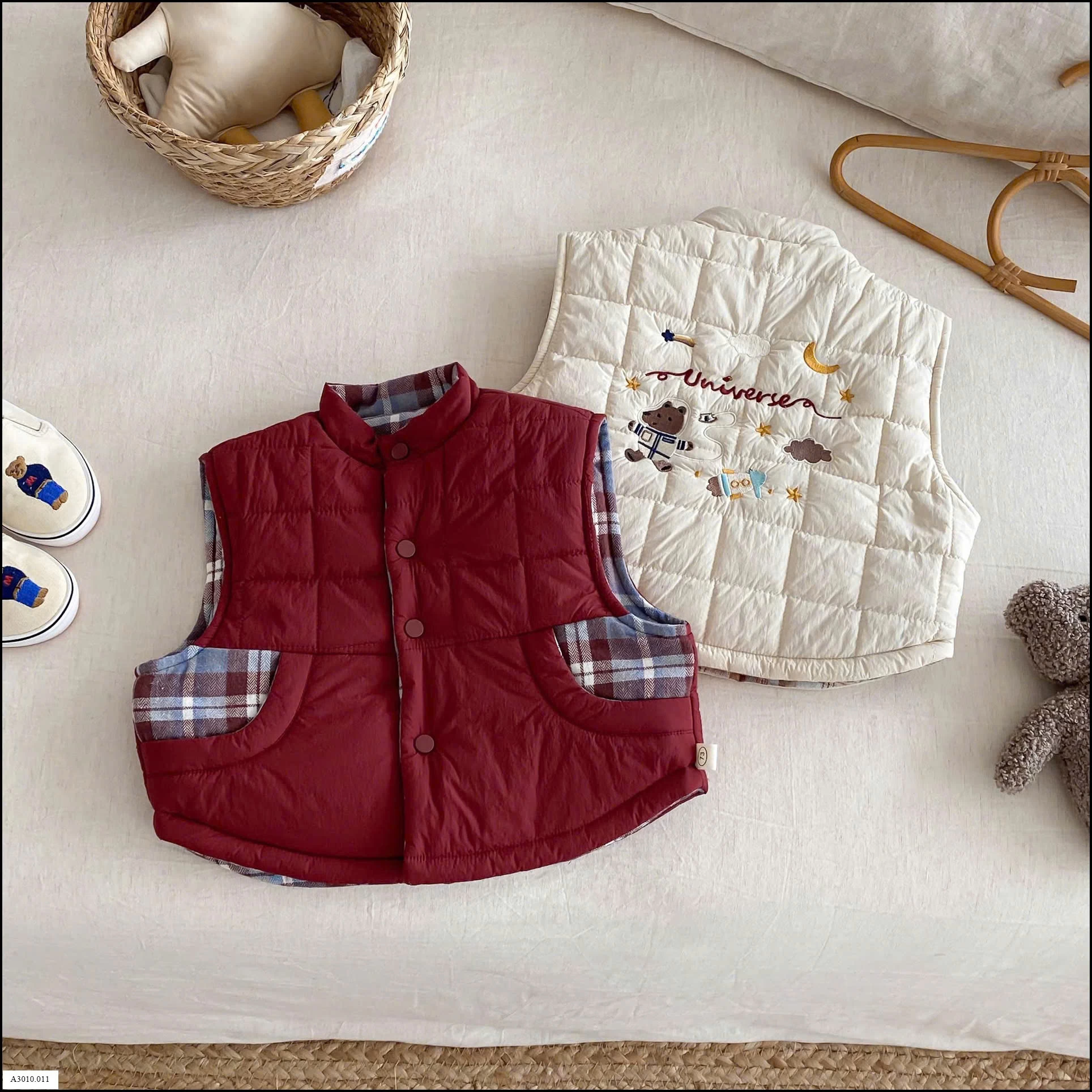 ÁO GILE CHẦN BÔNG BÉ TRAI   Giá sỉ 173k