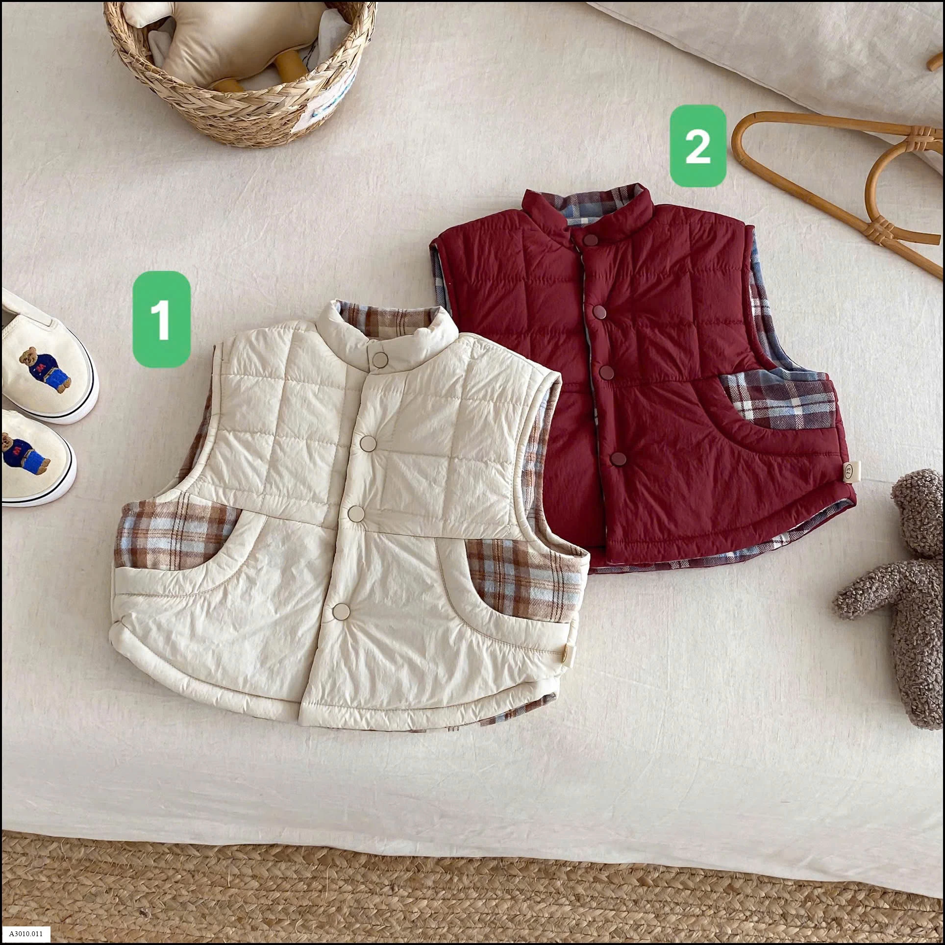 ÁO GILE CHẦN BÔNG BÉ TRAI   Giá sỉ 173k