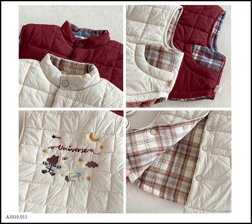 ÁO GILE CHẦN BÔNG BÉ TRAI   Giá sỉ 173k