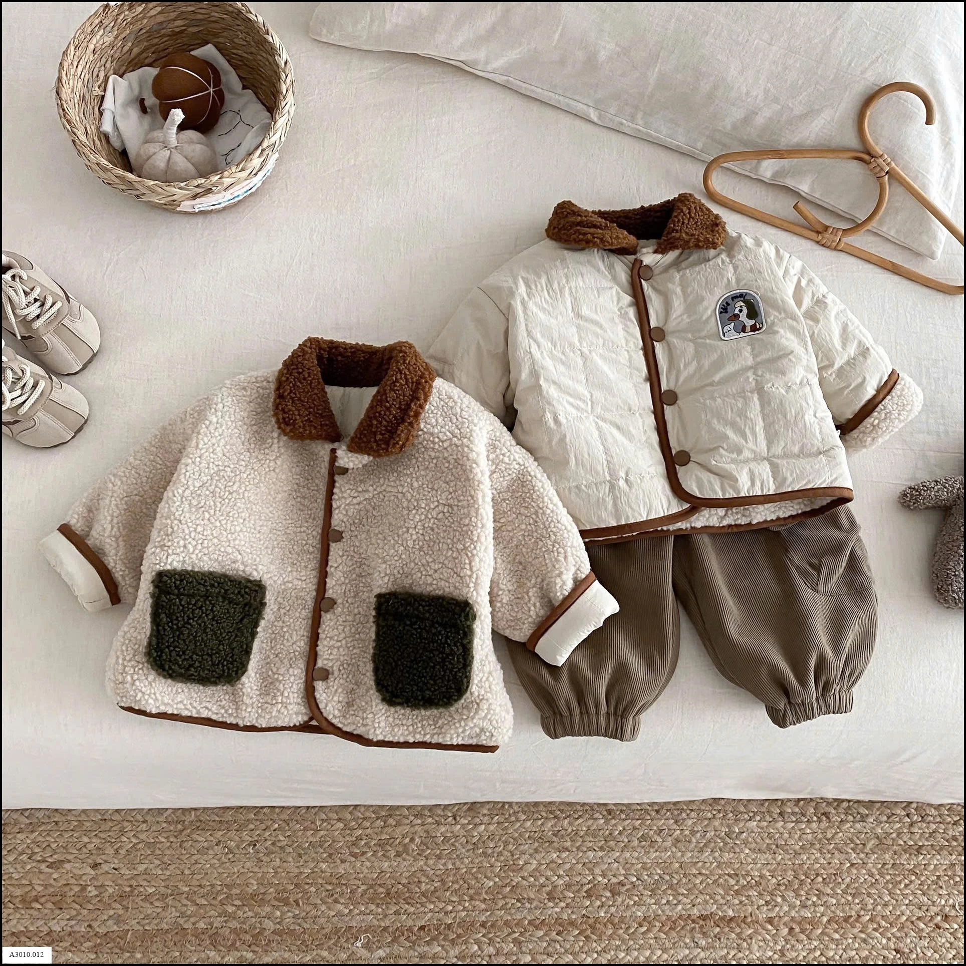 ÁO KHOÁC 2 MẶT CHO BÉ  Giá sỉ 195k