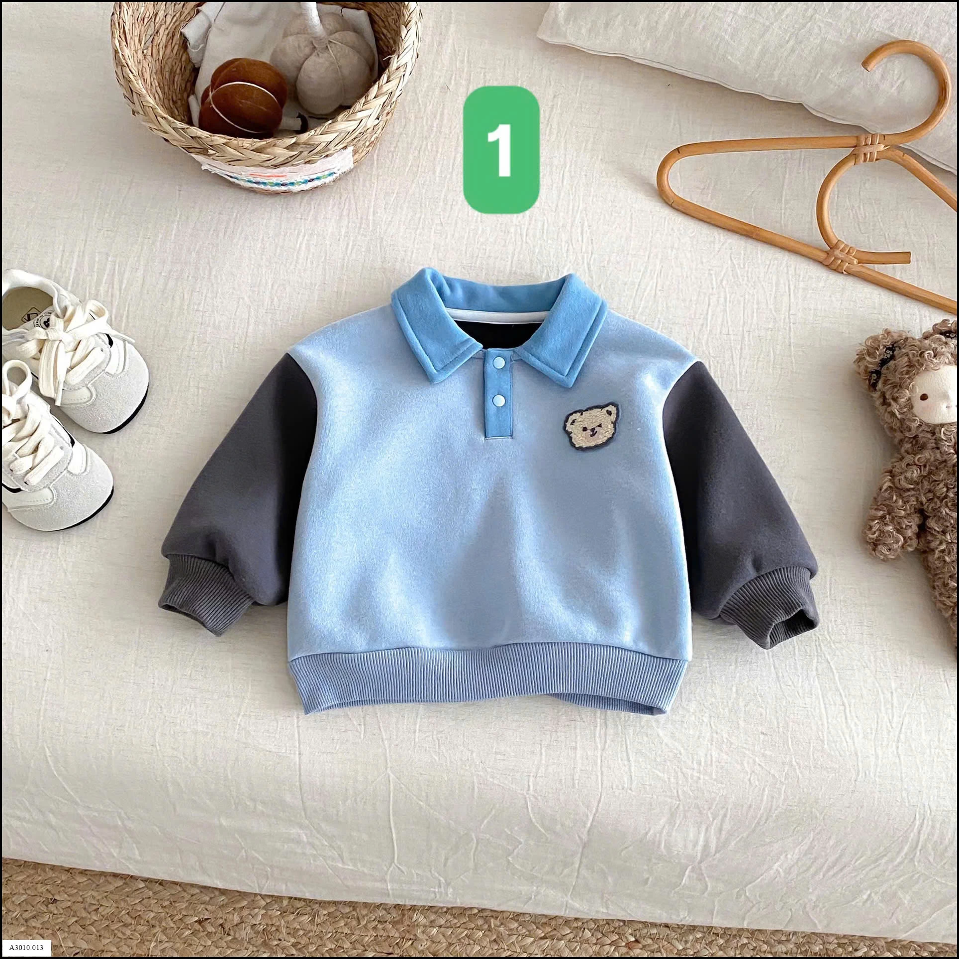 ÁO POLO NỈ PHỐI MÀU BT   Giá sỉ 136k