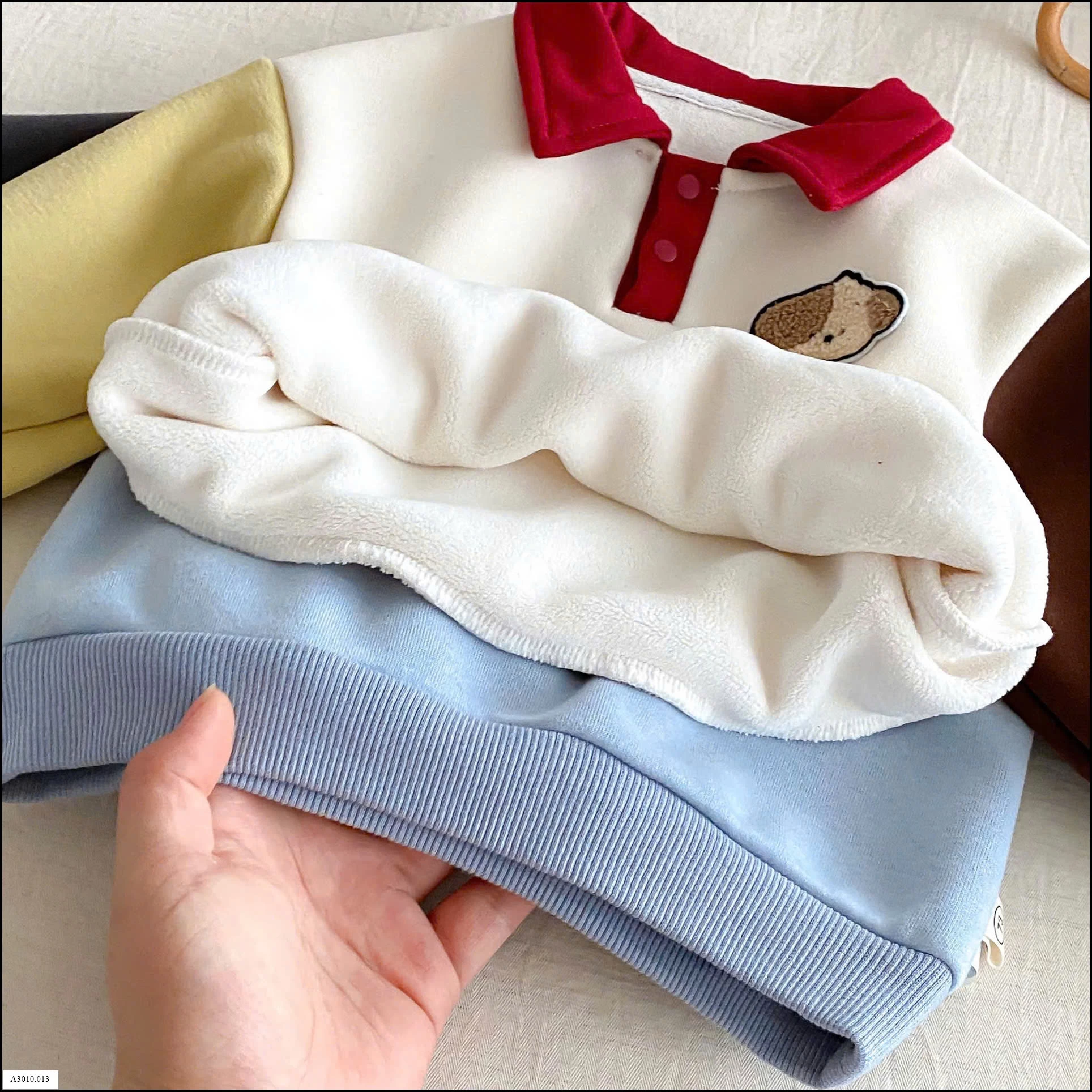 ÁO POLO NỈ PHỐI MÀU BT   Giá sỉ 136k