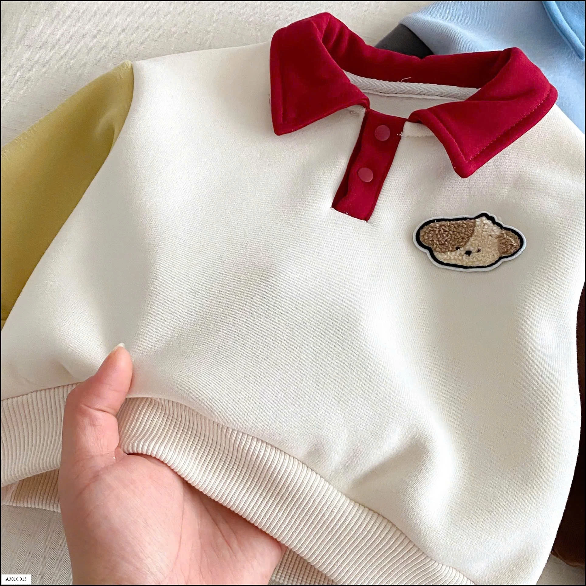 ÁO POLO NỈ PHỐI MÀU BT   Giá sỉ 136k