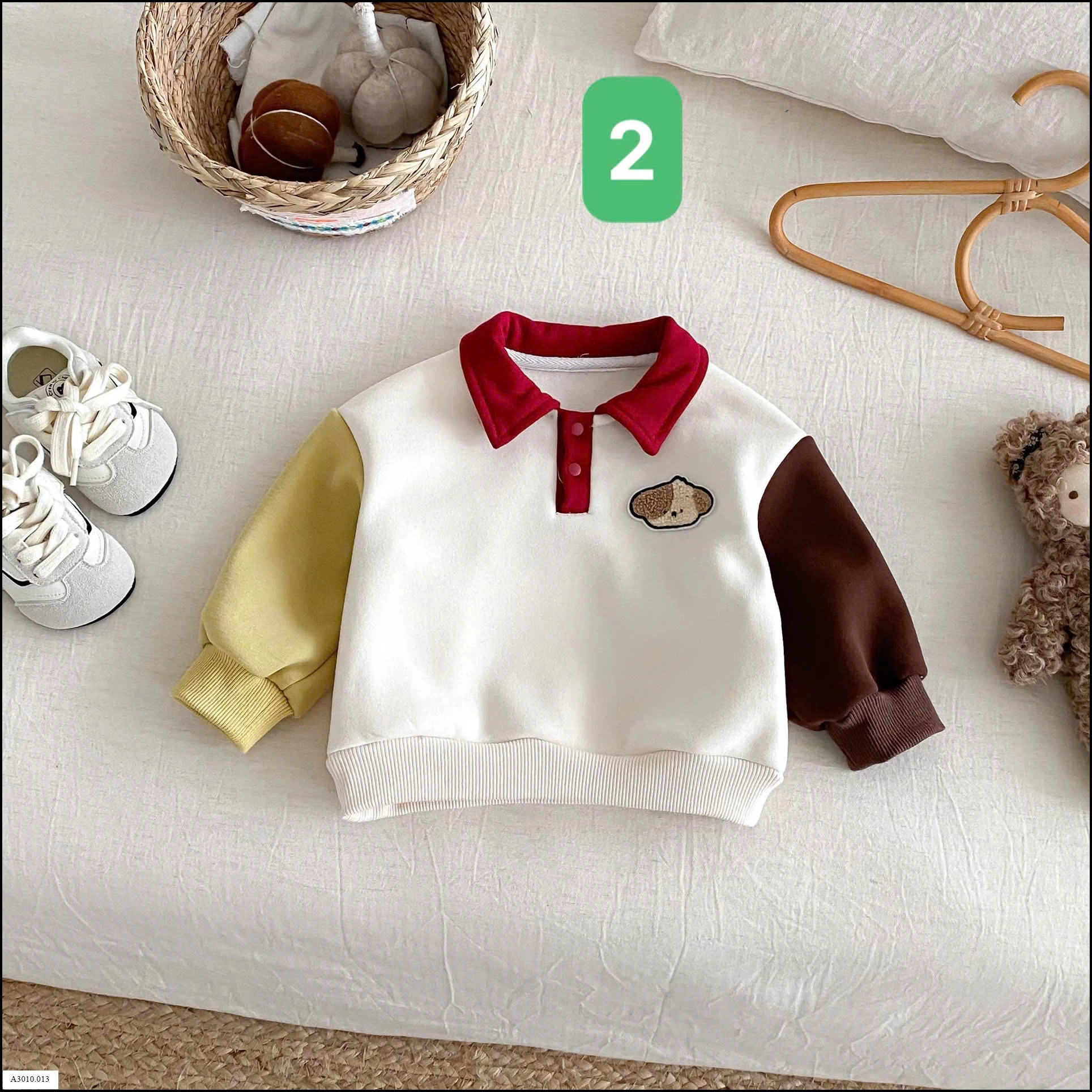 ÁO POLO NỈ PHỐI MÀU BT   Giá sỉ 136k