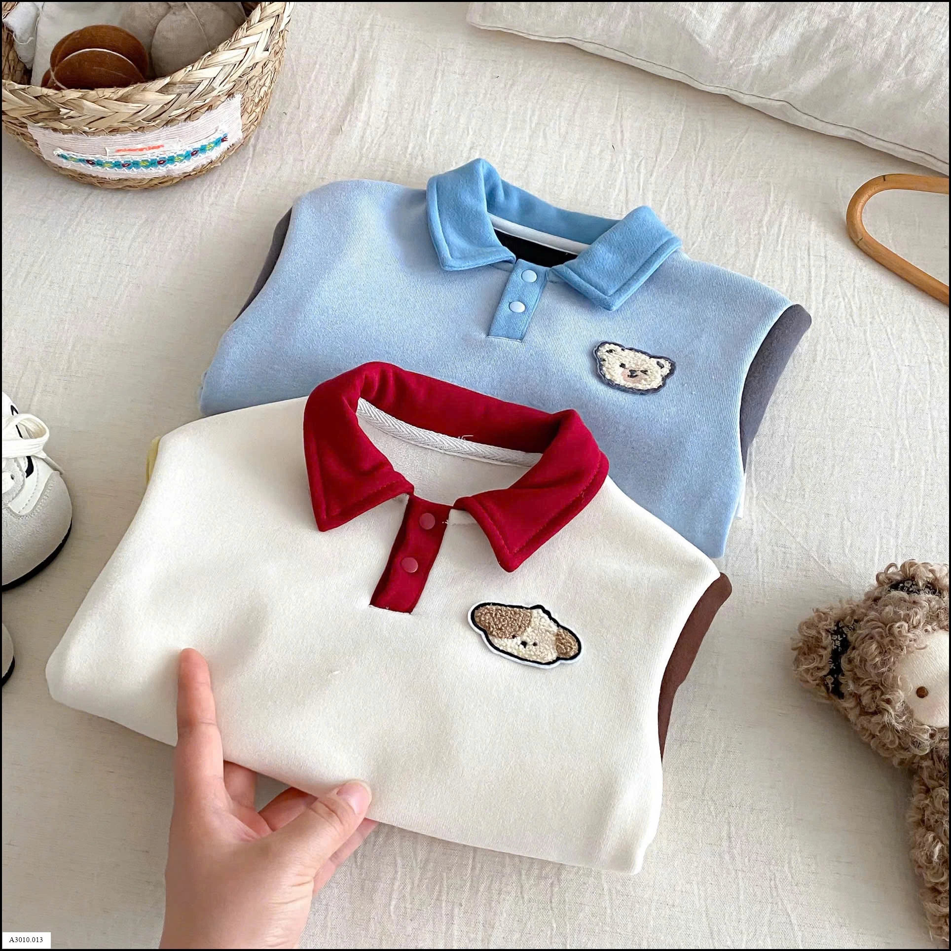 ÁO POLO NỈ PHỐI MÀU BT   Giá sỉ 136k