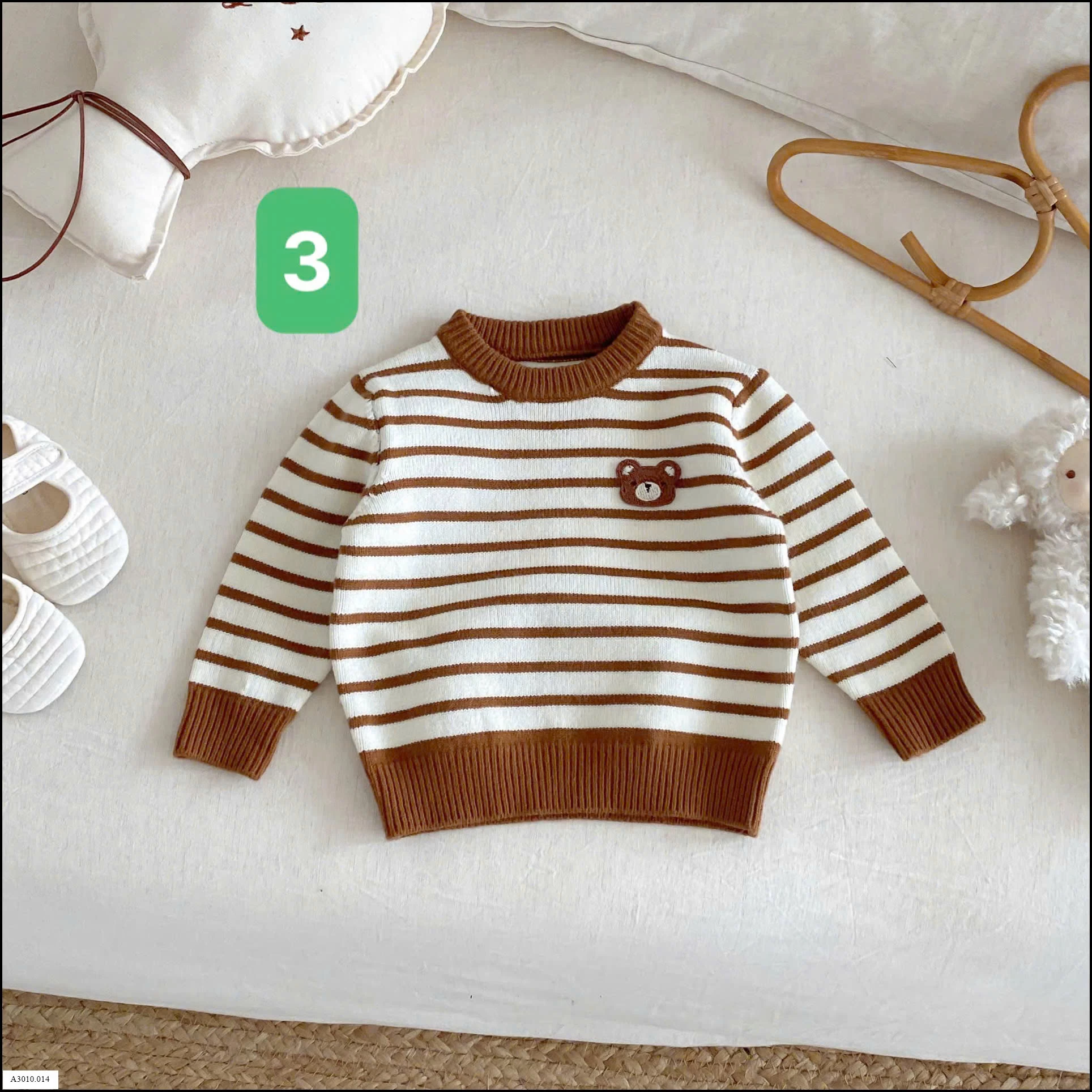 ÁO LEN KẺ CHO BÉ   Giá sỉ 125k