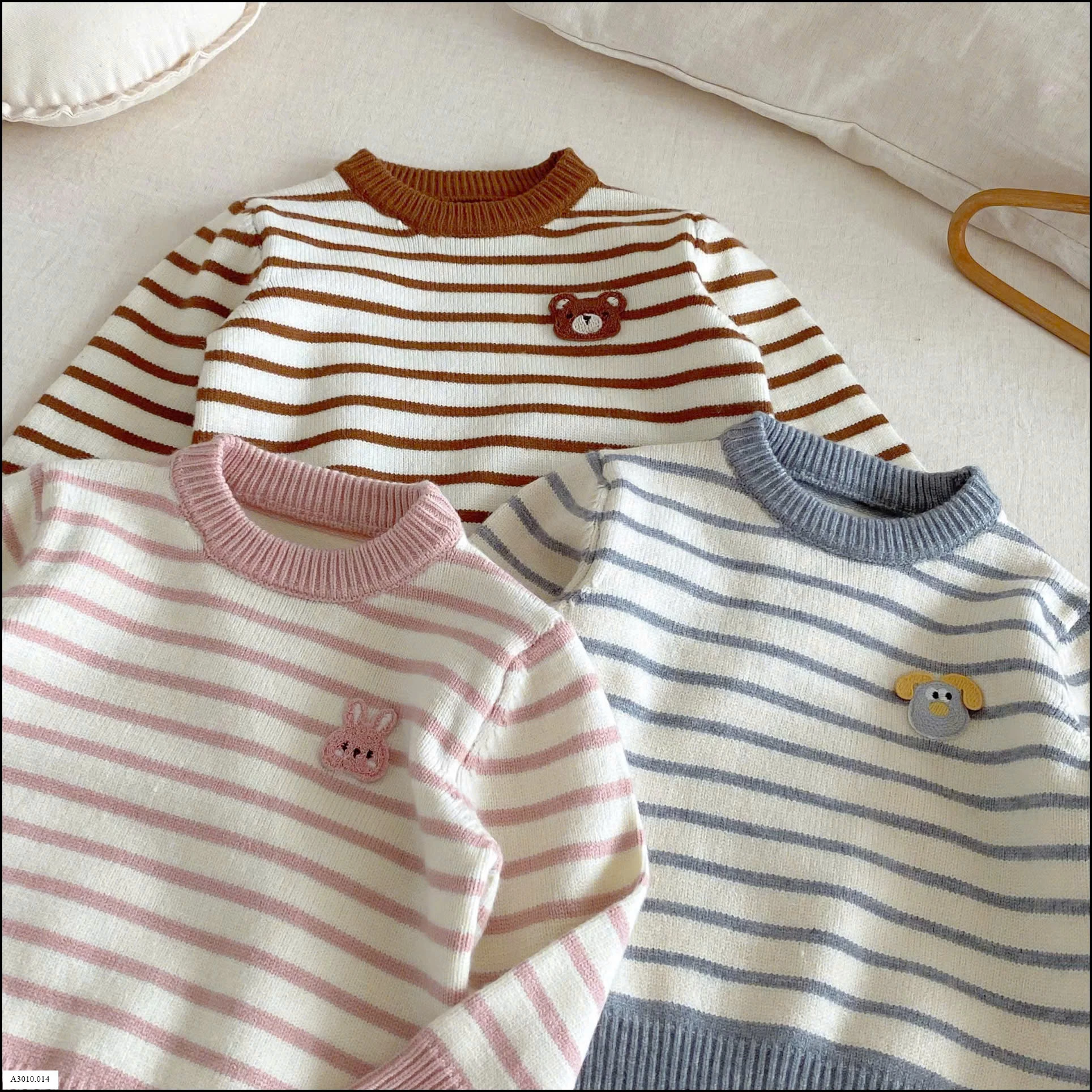 ÁO LEN KẺ CHO BÉ   Giá sỉ 125k