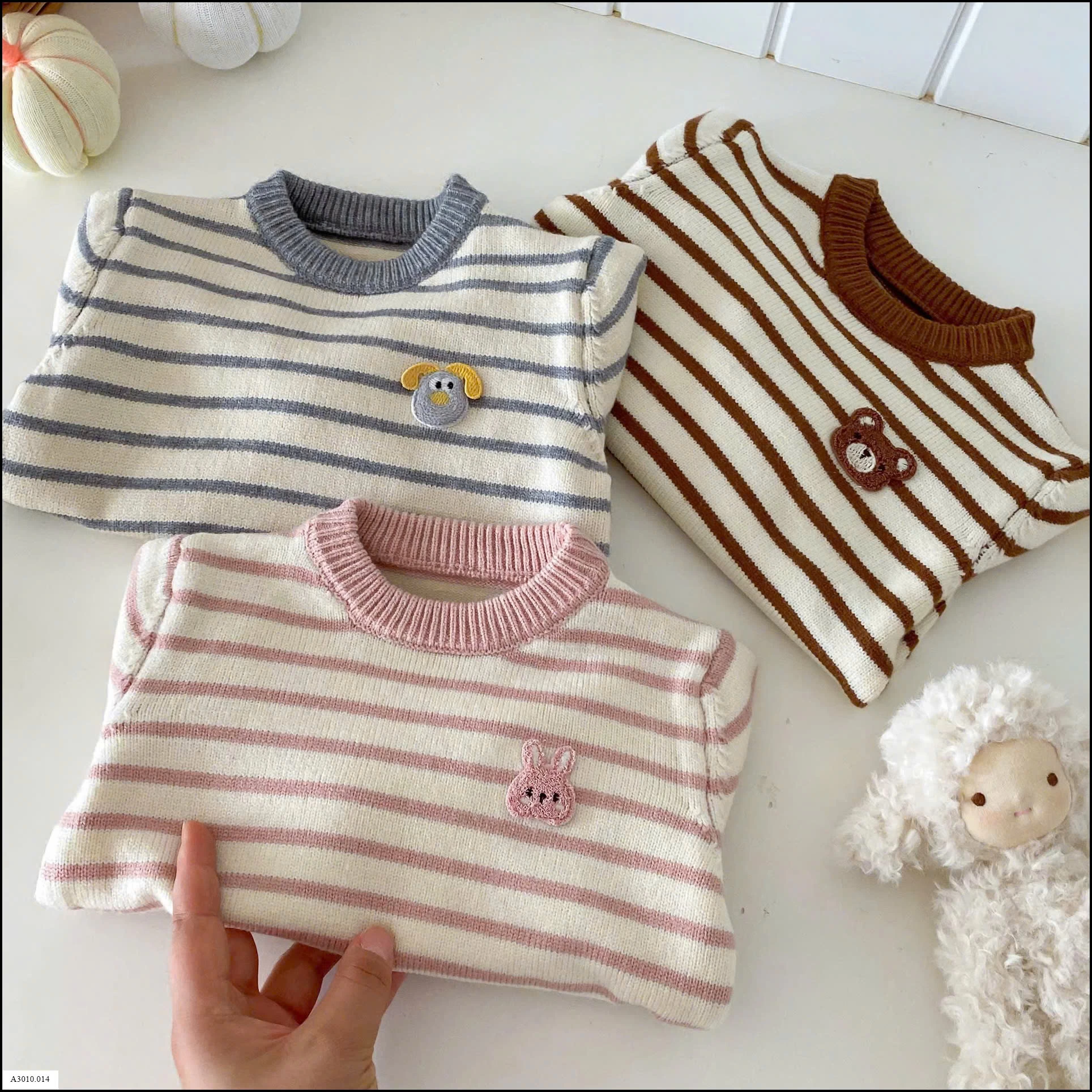 ÁO LEN KẺ CHO BÉ   Giá sỉ 125k