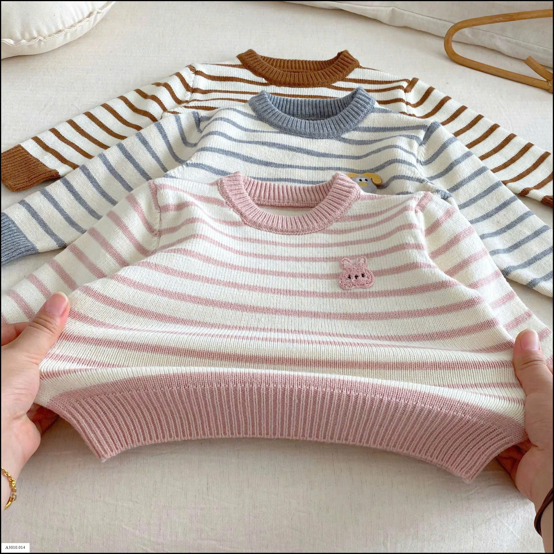 ÁO LEN KẺ CHO BÉ   Giá sỉ 125k