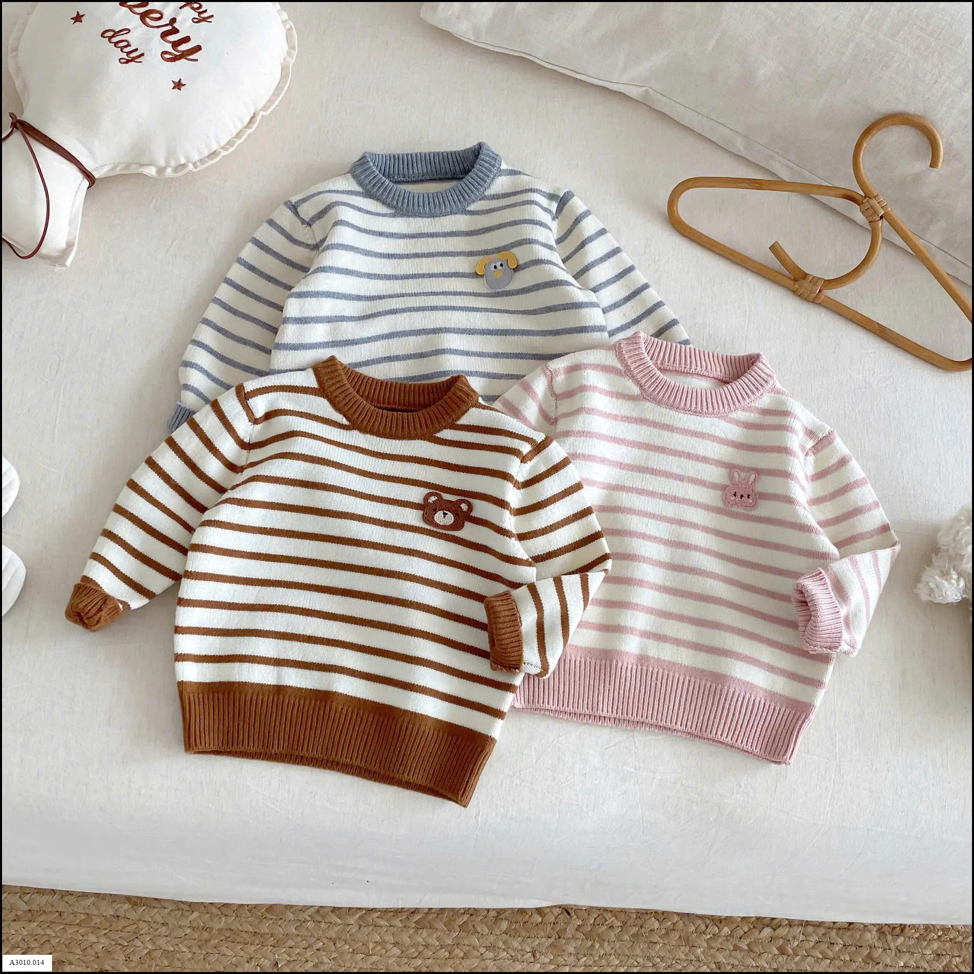 ÁO LEN KẺ CHO BÉ   Giá sỉ 125k