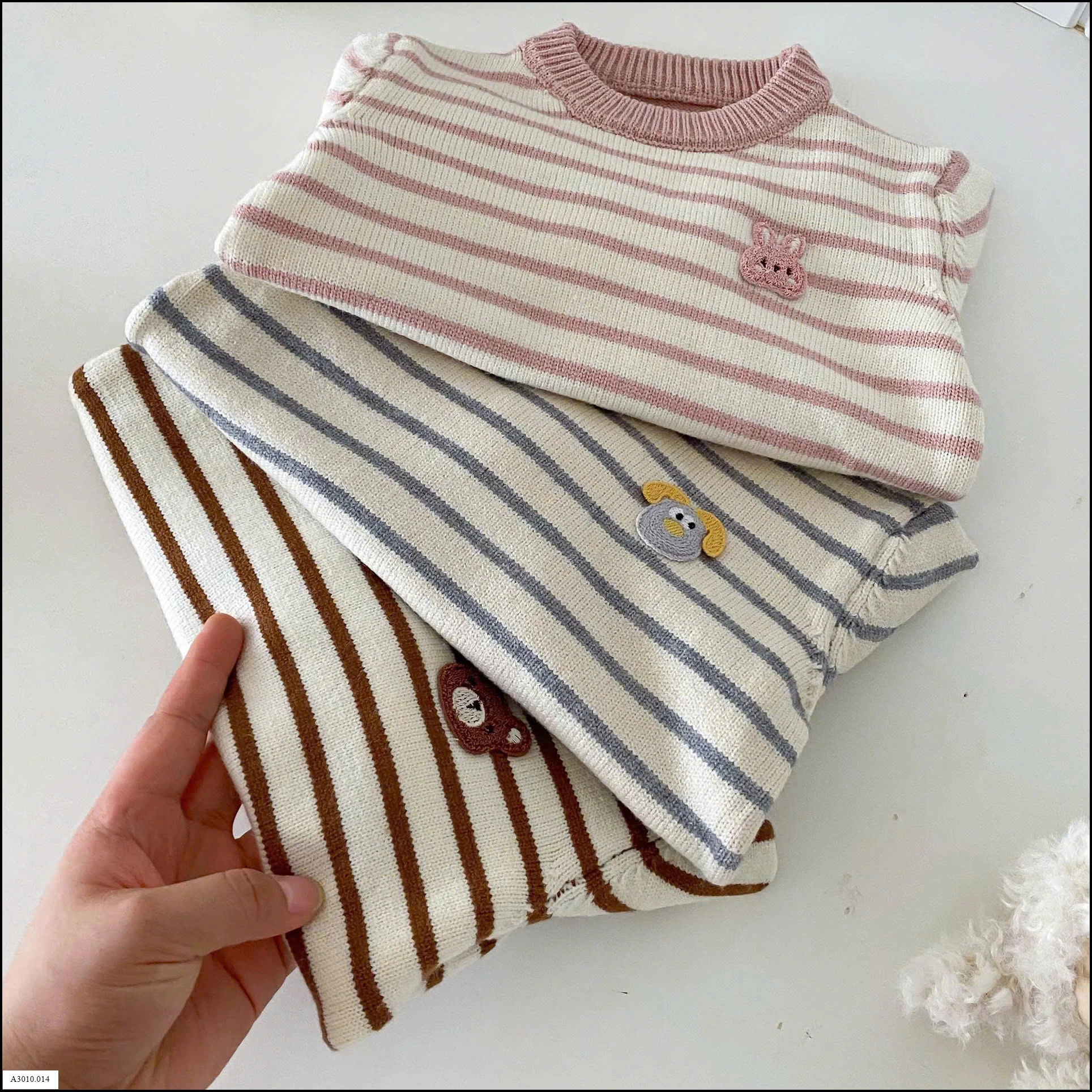 ÁO LEN KẺ CHO BÉ   Giá sỉ 125k