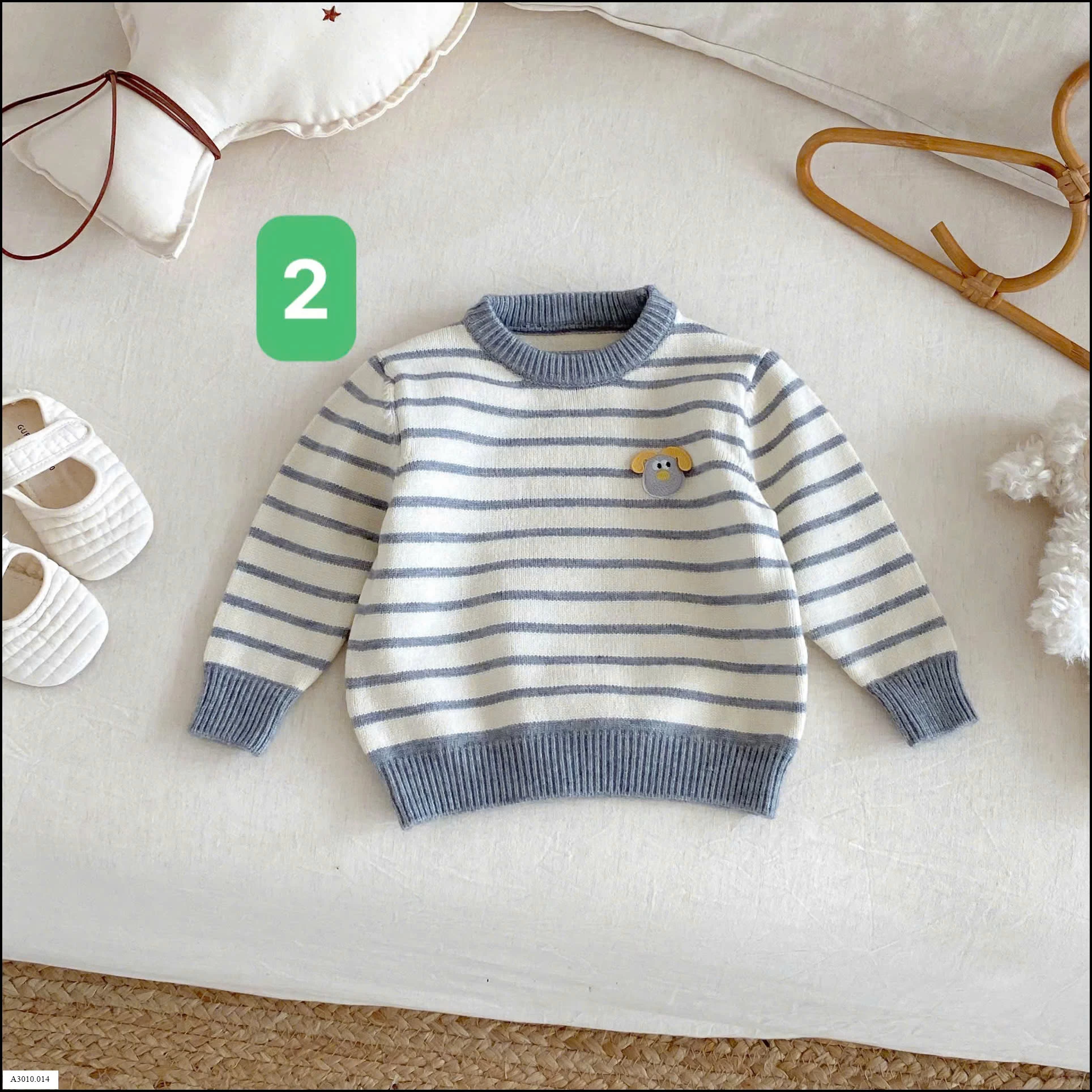 ÁO LEN KẺ CHO BÉ   Giá sỉ 125k