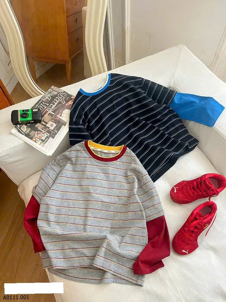 ÁO PHỐI MÀU AMBB   Giá sỉ Sz 90-150 #135k Sz 160 #149k Sz 170 #161k