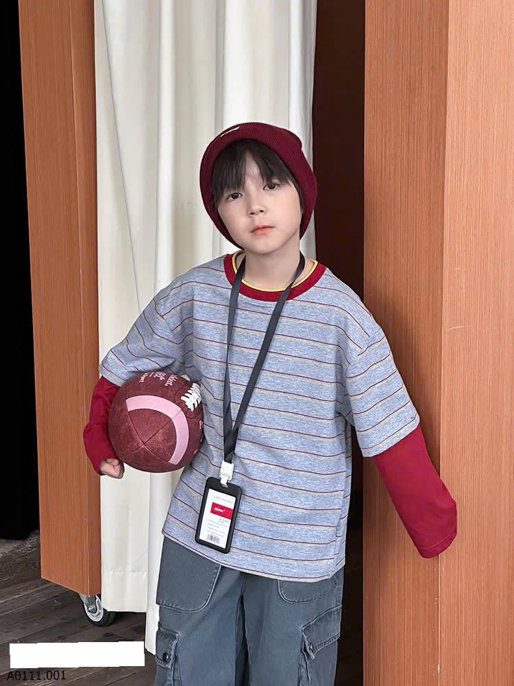 ÁO PHỐI MÀU AMBB   Giá sỉ Sz 90-150 #135k Sz 160 #149k Sz 170 #161k