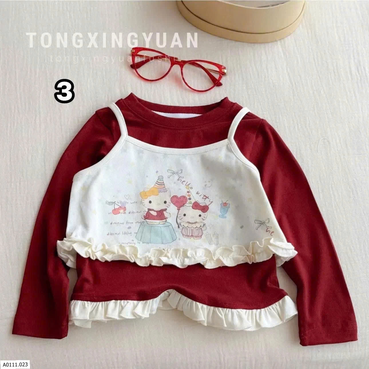 ÁO GIẢ HAI LỚP BÉ GÁI   Giá sỉ 114k
