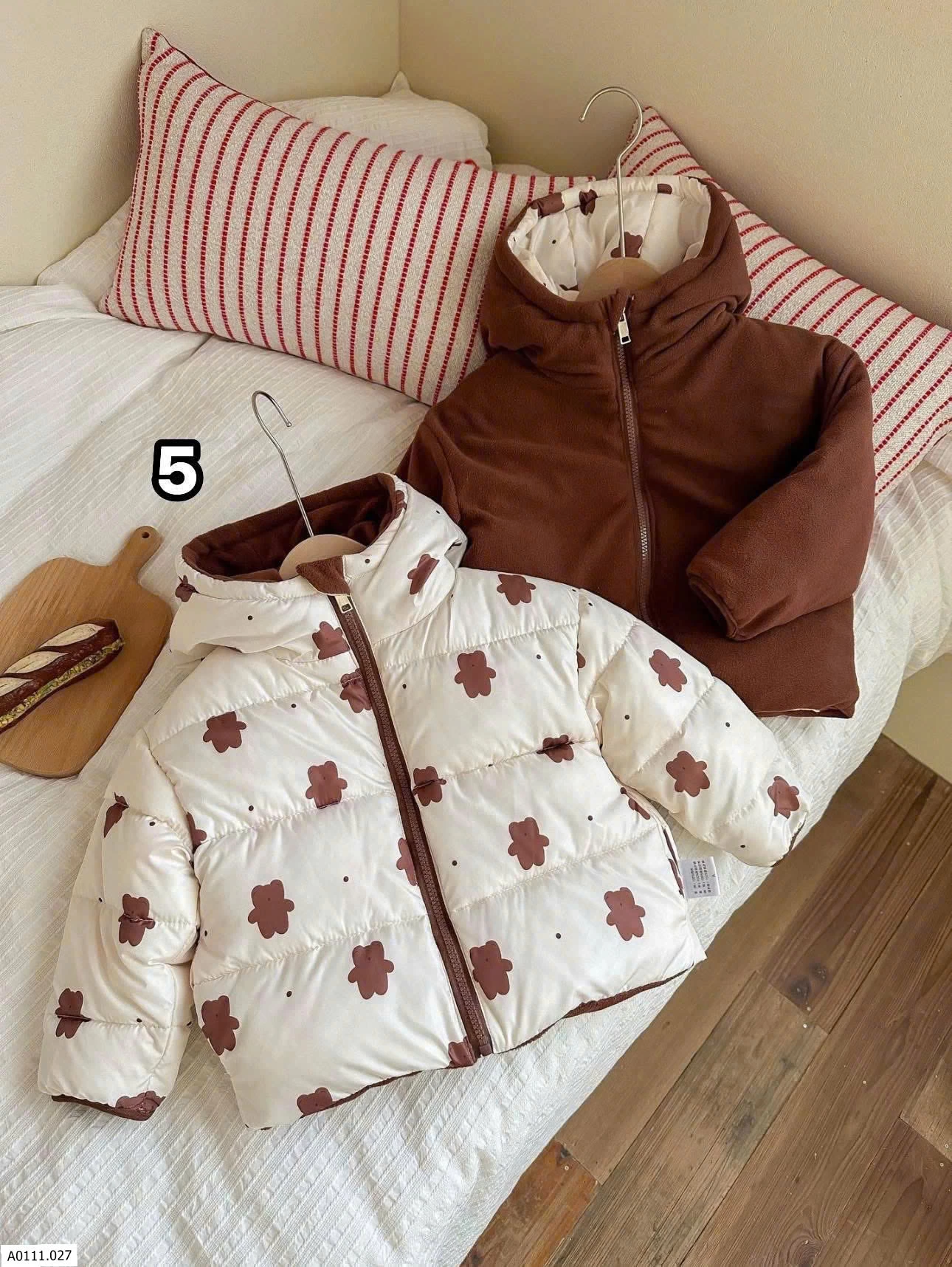 ÁO KHOÁC TRẺ EM 2 MẶT   Giá sỉ 155k