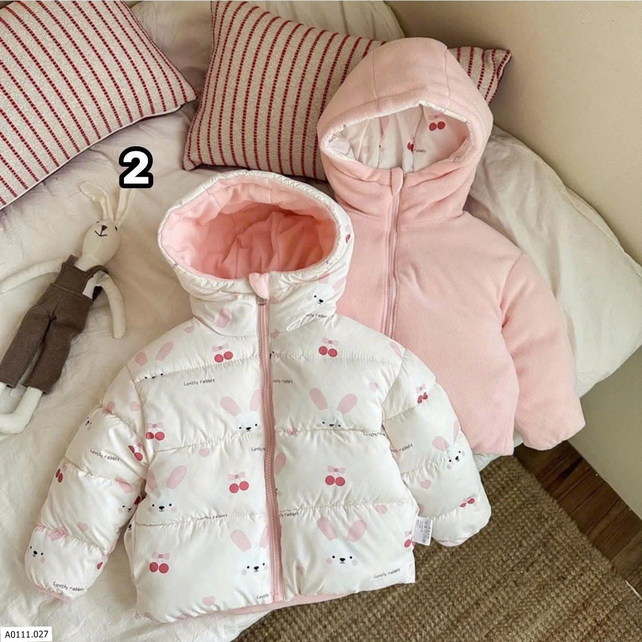 ÁO KHOÁC TRẺ EM 2 MẶT   Giá sỉ 155k