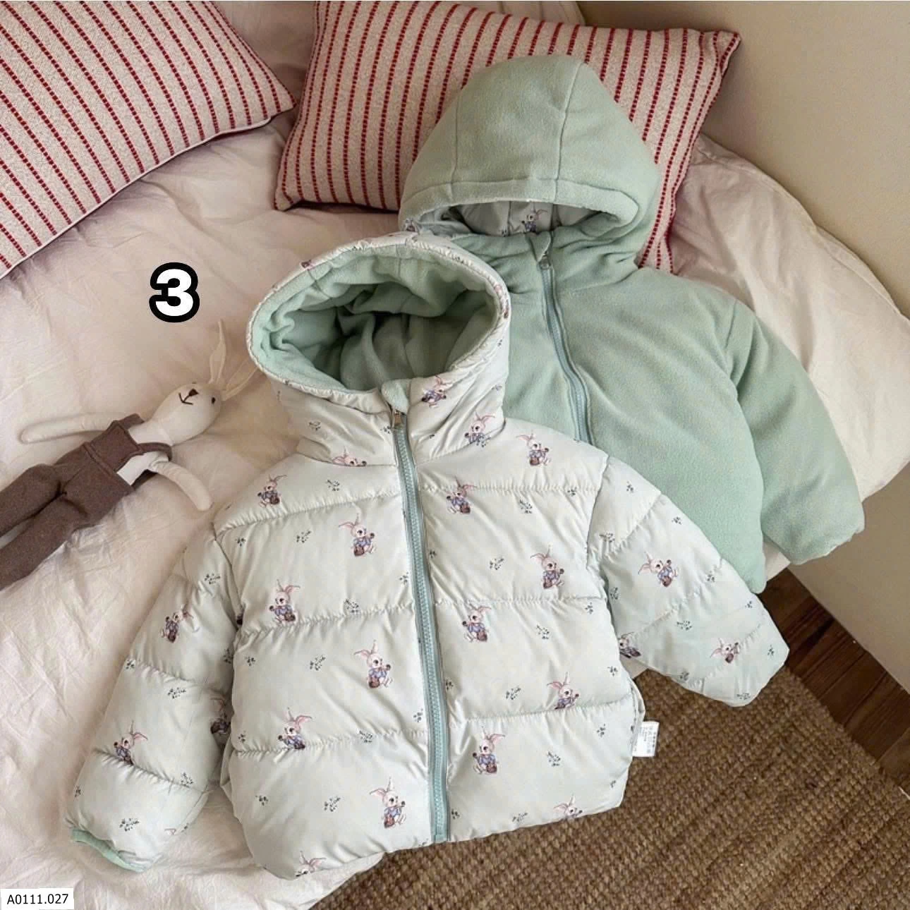 ÁO KHOÁC TRẺ EM 2 MẶT   Giá sỉ 155k