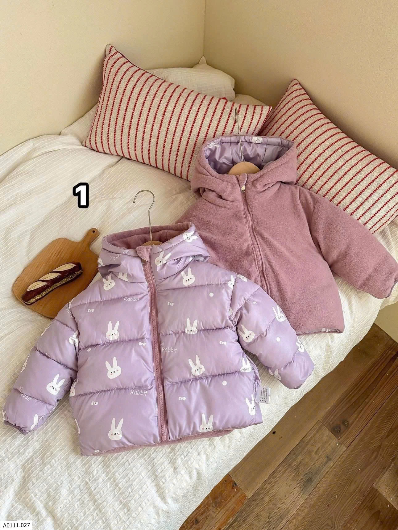 ÁO KHOÁC TRẺ EM 2 MẶT   Giá sỉ 155k