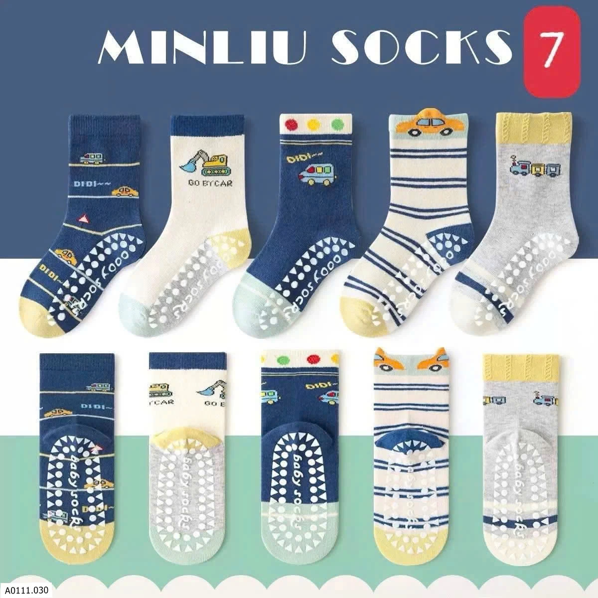 SET 5Đ TẤT CHỐNG TRƠN NHÀ MINLIU   Sỉ  86k/1 set 5đ