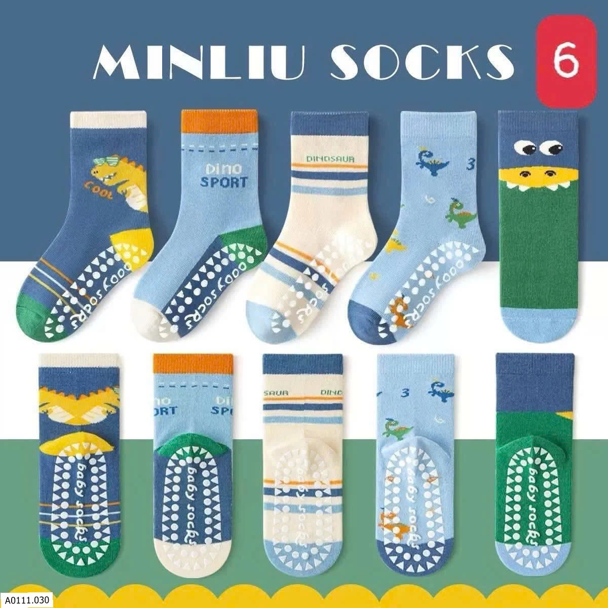 SET 5Đ TẤT CHỐNG TRƠN NHÀ MINLIU   Sỉ  86k/1 set 5đ