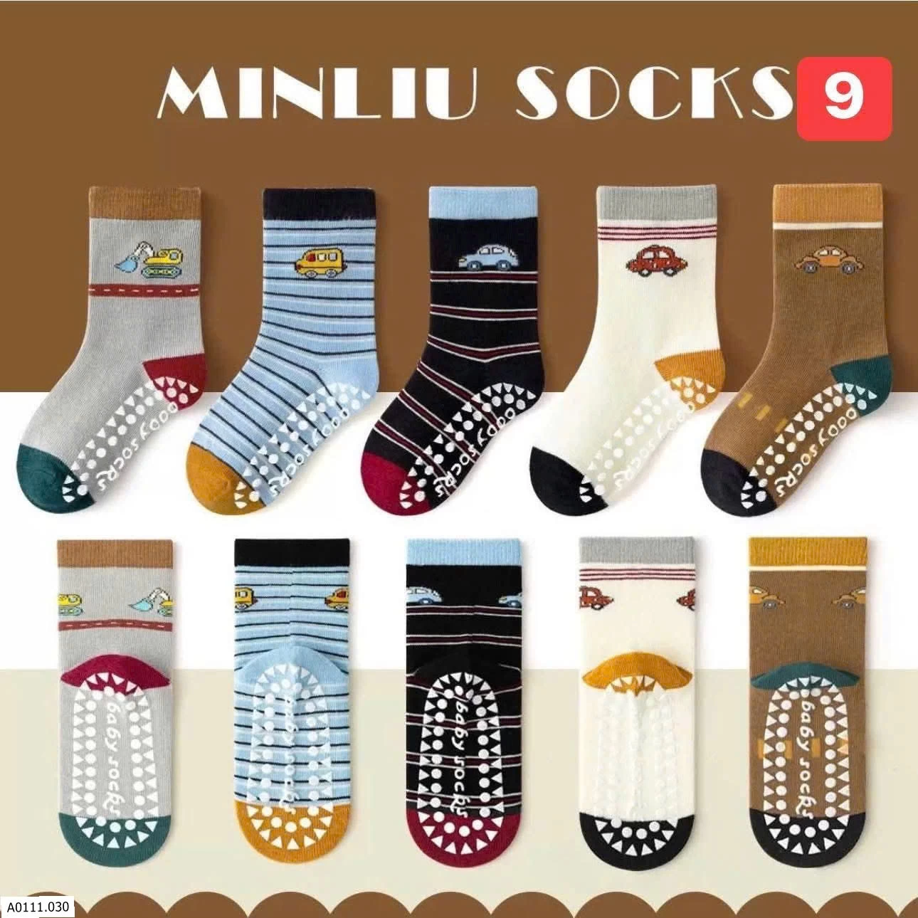 SET 5Đ TẤT CHỐNG TRƠN NHÀ MINLIU   Sỉ  86k/1 set 5đ