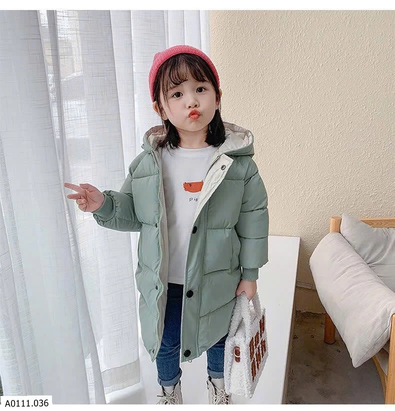 Áo phao dáng dài cho bé   Giá sỉ 165k