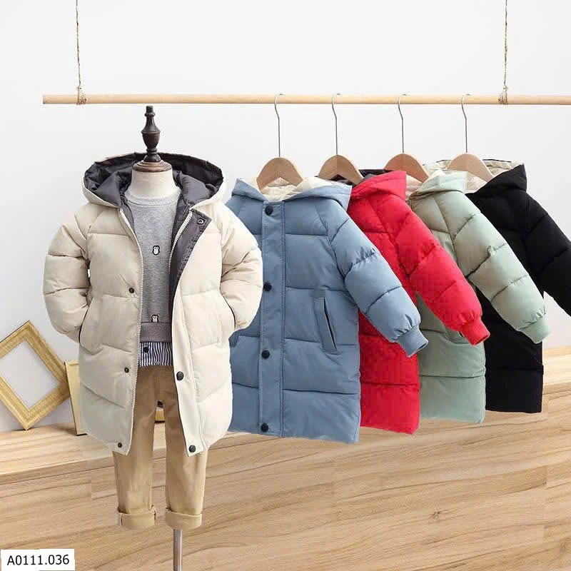 Áo phao dáng dài cho bé   Giá sỉ 165k