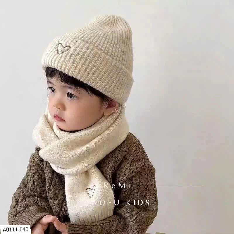 SET MŨ + KHĂN LEN CHO BÉ   Giá sỉ 55k