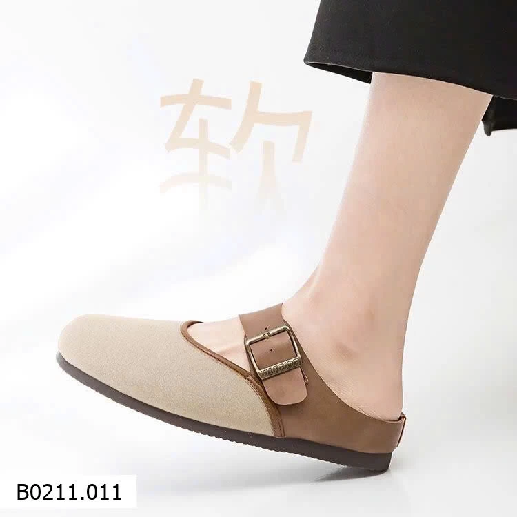 DÉP MULE WARRIOR PHỐI KHÓA KIM LOẠI   Giá sỉ 225k