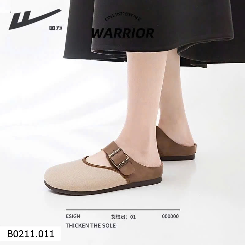 DÉP MULE WARRIOR PHỐI KHÓA KIM LOẠI   Giá sỉ 225k