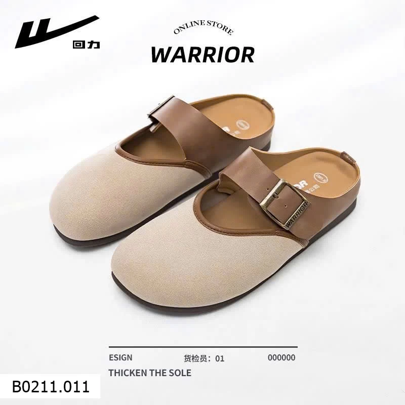 DÉP MULE WARRIOR PHỐI KHÓA KIM LOẠI   Giá sỉ 225k