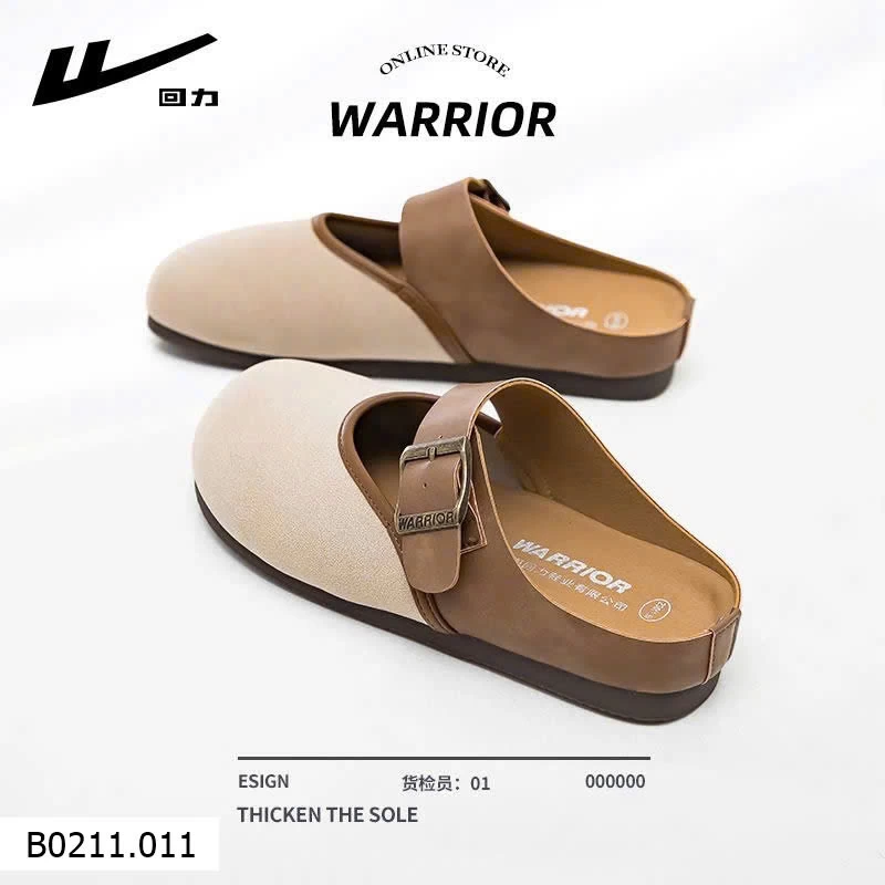 DÉP MULE WARRIOR PHỐI KHÓA KIM LOẠI   Giá sỉ 225k