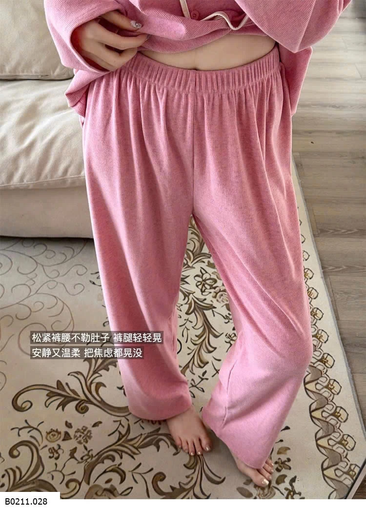 BỘ PIJAMA DÀI CỔ BÈO NỮ  Giá sỉ 240