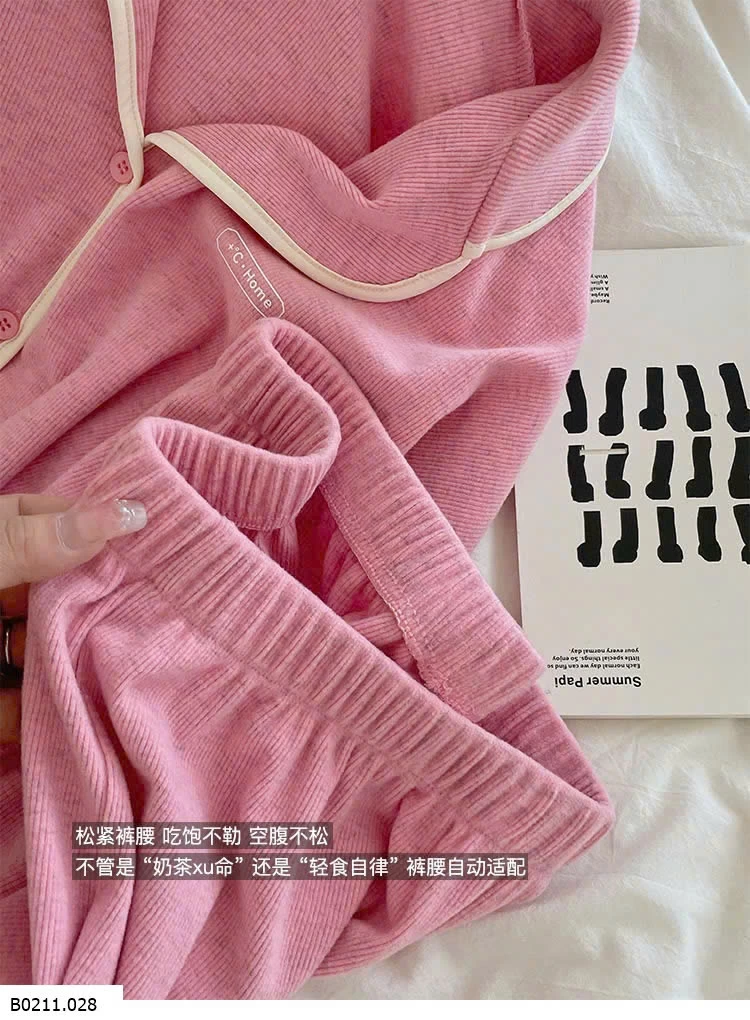 BỘ PIJAMA DÀI CỔ BÈO NỮ  Giá sỉ 240