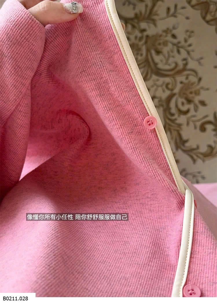BỘ PIJAMA DÀI CỔ BÈO NỮ  Giá sỉ 240