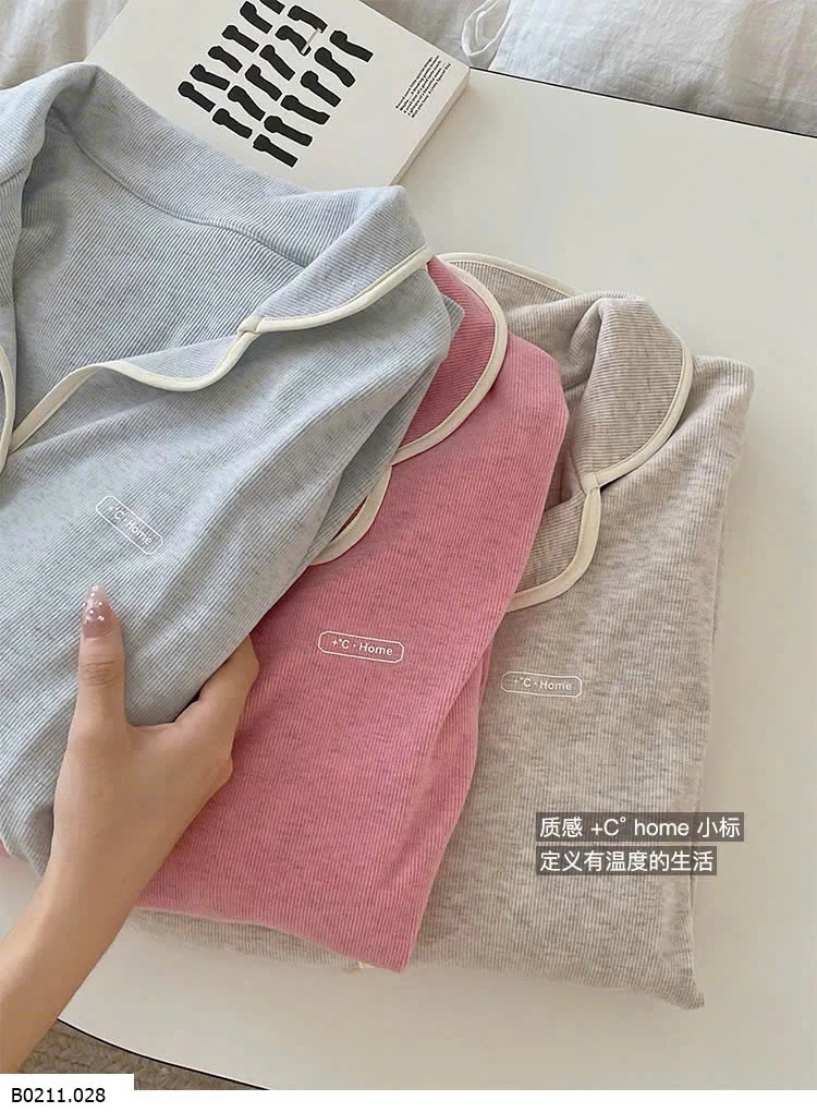 BỘ PIJAMA DÀI CỔ BÈO NỮ  Giá sỉ 240