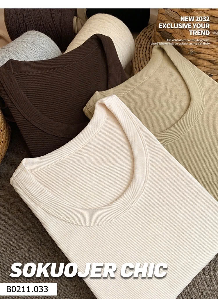 ÁO THUN TĂM CỔ TRÒN HÃNG SOKUOJER CHIC  Giá sỉ 70k