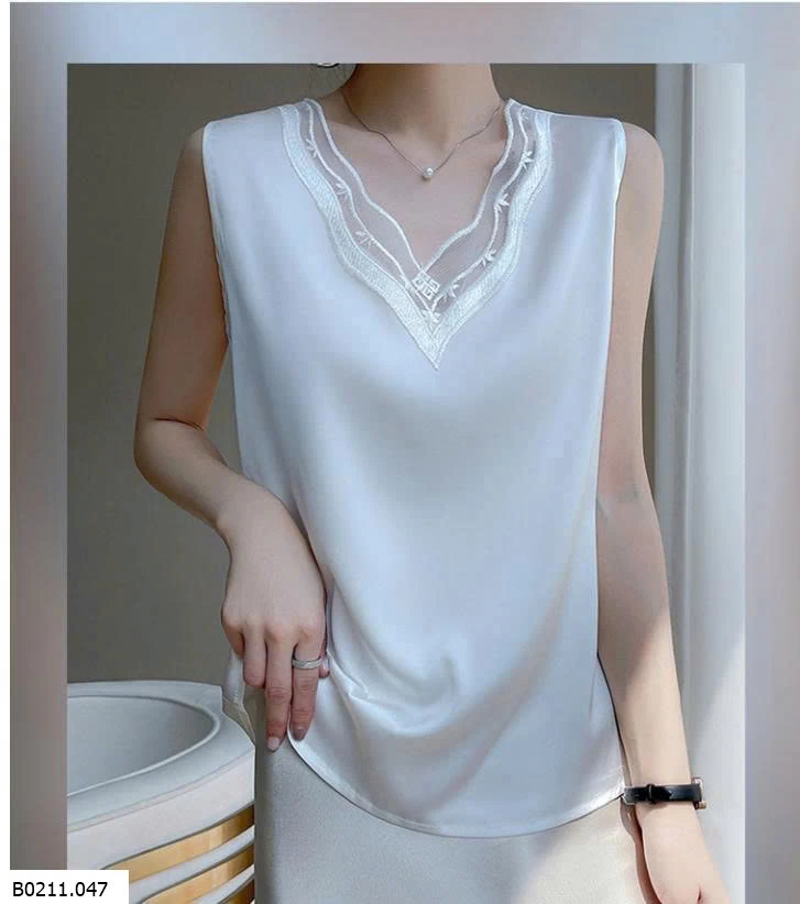 ÁO KHÔNG TAY CỔ V SANG CHẢNH   Giá sỉ 87k