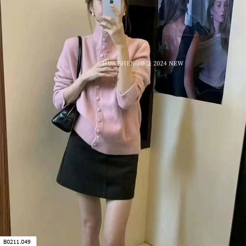 CARDIGAN CỔ CAO DÁNG RỘNG  Giá sỉ 140k