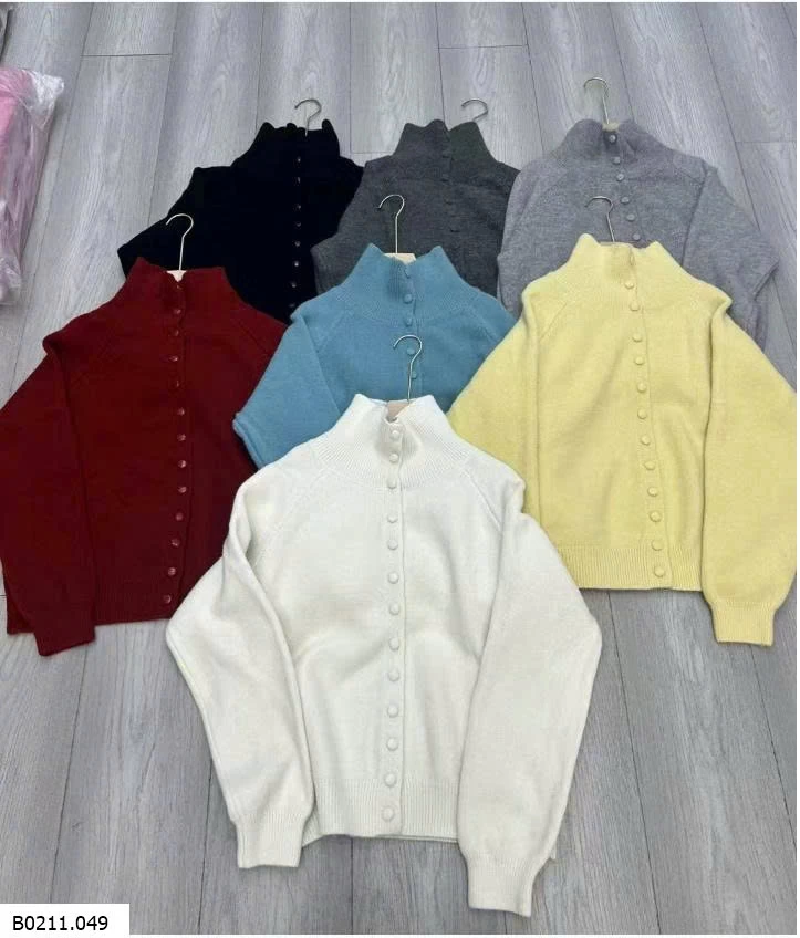 CARDIGAN CỔ CAO DÁNG RỘNG  Giá sỉ 140k
