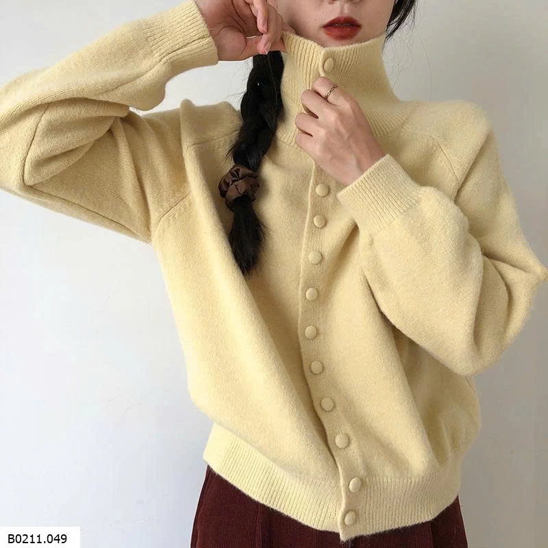 CARDIGAN CỔ CAO DÁNG RỘNG  Giá sỉ 140k