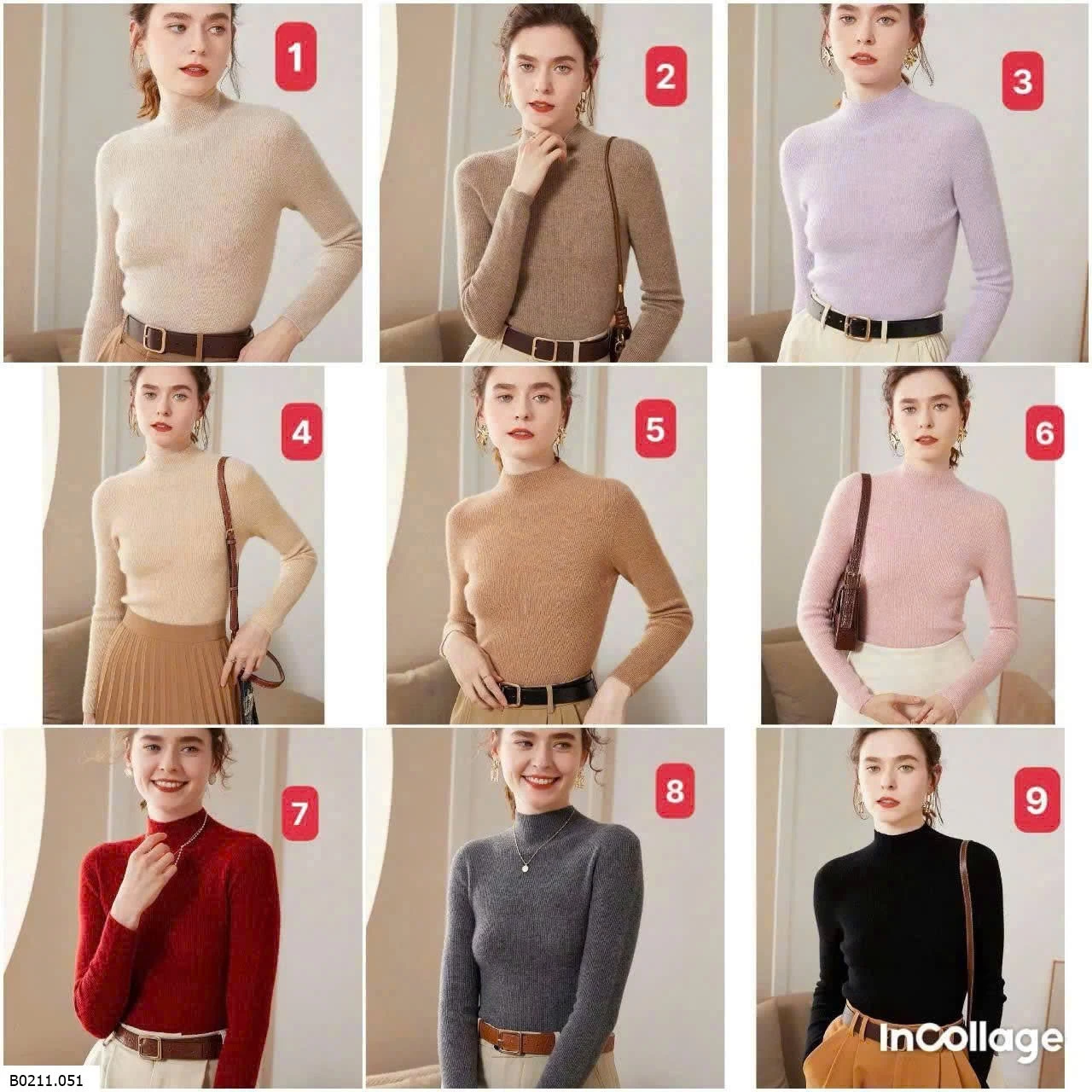 ÁO LEN CAO CỔ NỮ   Giá sỉ 82k