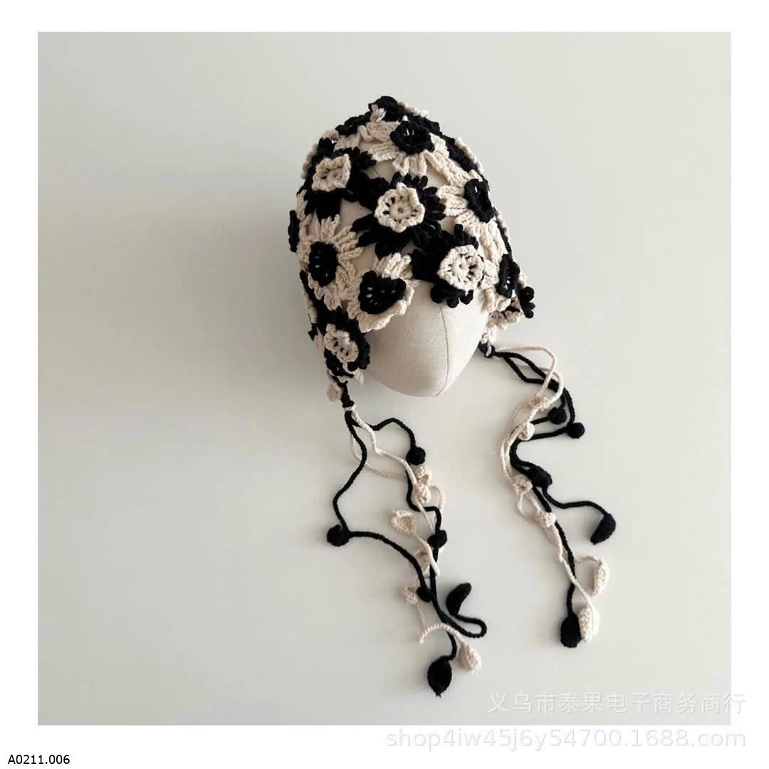 MŨ LEN HOA CHO BÉ   Giá sỉ 104k