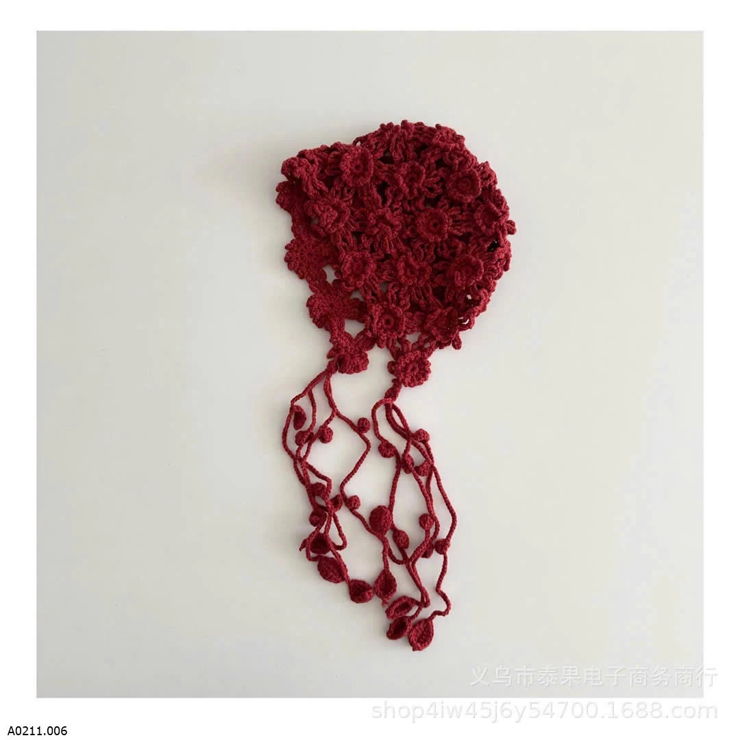 MŨ LEN HOA CHO BÉ   Giá sỉ 104k