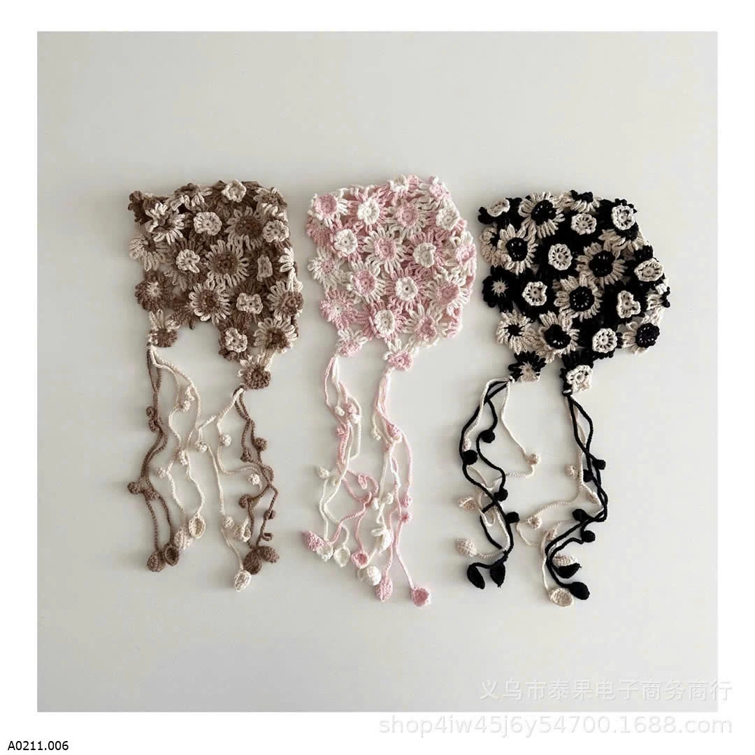 MŨ LEN HOA CHO BÉ   Giá sỉ 104k