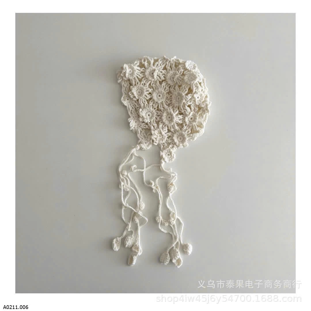 MŨ LEN HOA CHO BÉ   Giá sỉ 104k